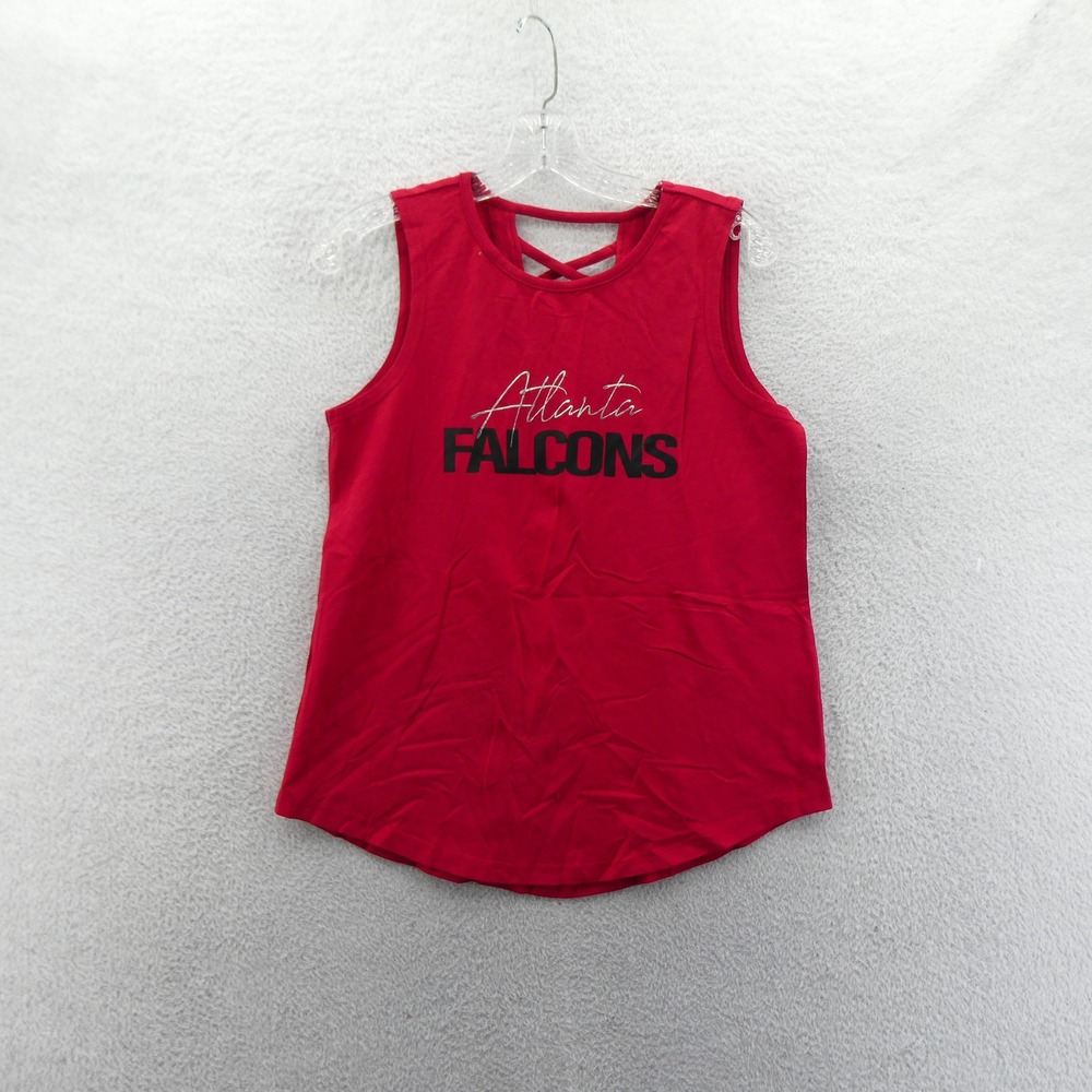 DKNY Sport Tank Top Womens Medium Atlanta Falcons Red Strappy Back NFL‎ Shirt